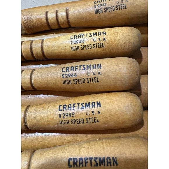 Craftsman 6 Piece High Speed Steel Lathe Wood Turning Chisel Set - Picture 3 of 6